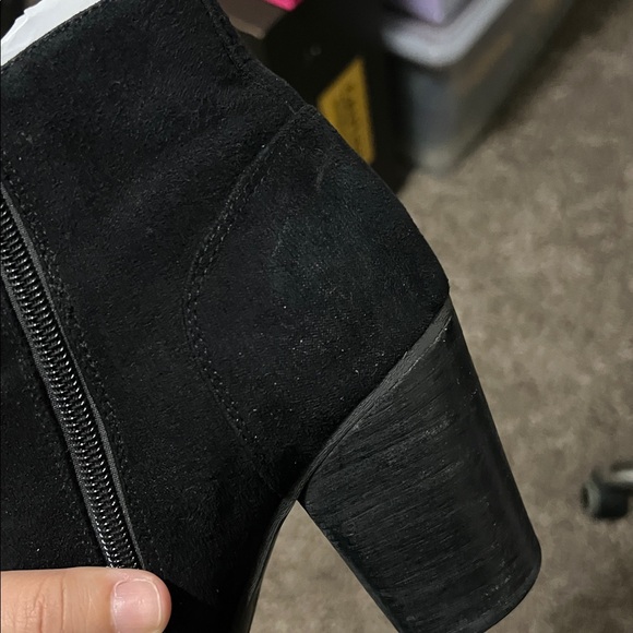 Madden Girl Black Ankle Booties with Fringe - Picture 8 of 8